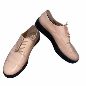 Anacapri Cream Black Platform Loafers Dress Oxfords Shoes sz 8